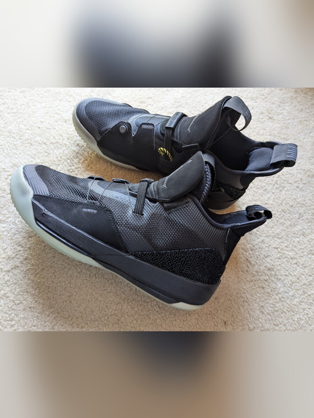 NIKE Air Jordan 33 XXXIII AQ8830-002 Blackout Sneakers, Mens Sz 10.5, EUC!!!